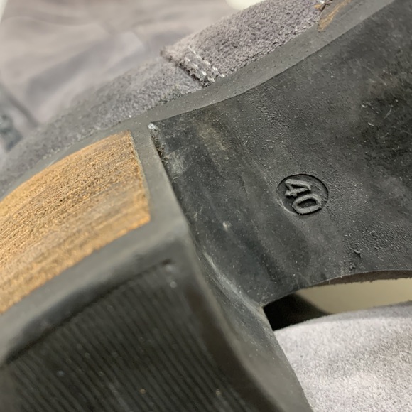 Gray suede knee highs size EU40 made Portugal Horton - Picture 7 of 15